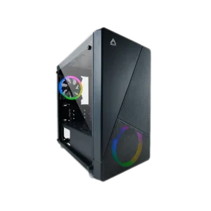 Case Azza Noir 130 Gaming Micro ATX Negro 3 x USB Vidrio Templado Soportes de Goma