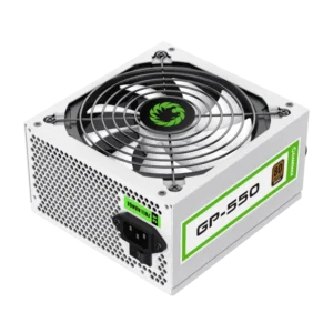 Fuente de Poder Gamemax Gaming 550W GP-550 Bronze ATX 12V 5 Sata Certificado de Seguridad Blanco