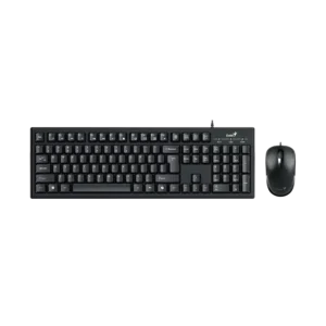 Kit Teclado Mouse Genius KM-100SE DPI 1200 3 Botones USB Resistente a Derrames AI Copilot Negro