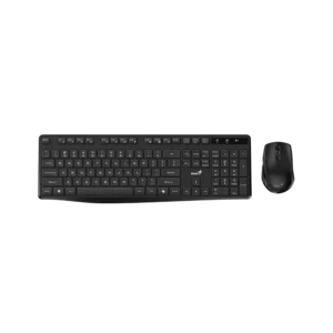 Kit Teclado Mouse Genius KM-8206S DPI 1200 3 Botones Inalámbrico Silencioso Negro