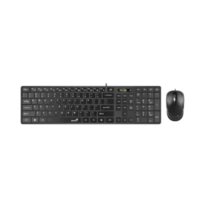Kit Teclado Mouse Genius Slimstar C126 DPI 1000 3 Botones USB Multimedia Negro