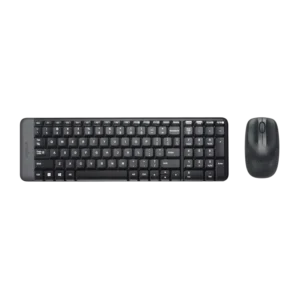 Kit Teclado Mouse Logitech MK220 Teclado Inalámbrico Español Mouse 3 Botones Baterias Negro