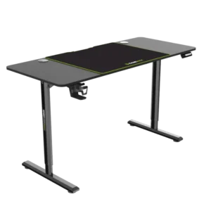 Mesa Gamemax Gaming D140 Carbon EC2 Dimensiones 140 x 60 x 75 cm Escritorio Electrico Ergonomico Negro