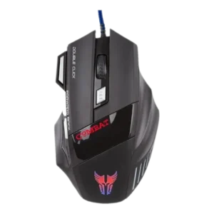 Mouse Argom Gaming MS2042 Combat 3200DPI 7 Botones USB Luces Arcoíris Plug & Play Negro