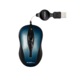 Mouse Argom MS08 1000DPI 3 Botones USB Retractable Azul