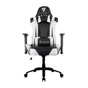 Silla Aerocool Gaming ThunderX3 TGC12 Ergonomica Reclinable Reposabrazos  Asiento Ajustable Negro y Blanco