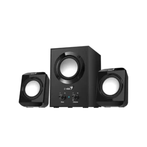 Subwoofer Genius SW-2.1 300 Madera Negro 3.5MM 10W Bajo Control del Volúmen