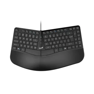 Teclado Genius Ergo KB 700 Español USB Reposa Muñeca Diseño Ondulado Negro