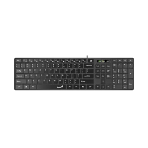 Teclado Genius Slimstar 126 Español USB Multimedia Base Ergonómica Blanco