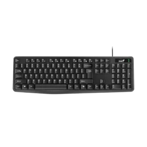 Teclado Genius Smart KB-117 Español USB Con Patas de Inclinanción Resistente a Derrames Negro