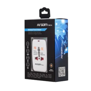 adaptador argom universal viajero de 4 en 1 blanco