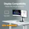 base de escritorio para doble monitor 32" argom hasta 9kg