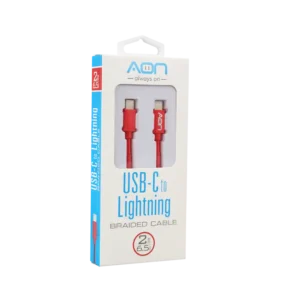 cable aon usb a lightning 2mts rojo