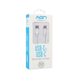 cable aon usb a usb 3.5 mts blanco