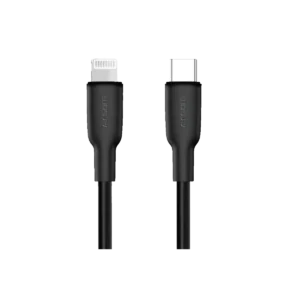 cable argom tipo c to lightning silicona 1.8 mts negro