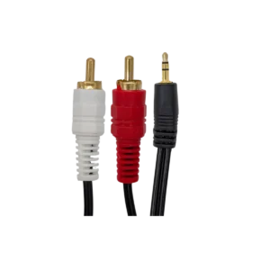 cable jemip de audio plus a 2rca macho 1.5 mts negro