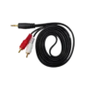 cable jemip de audio plus a 2rca macho 1.5 mts negro