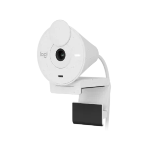 camara webcam logitech facecam brio 300 fhd foco fijo usb blanca