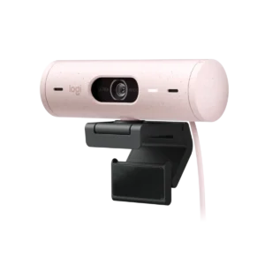 camara webcam logitech facecam brio 500 fhd usb rosado