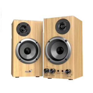 corneta genius sphf520bt madera 20w sonido 3d control volumen