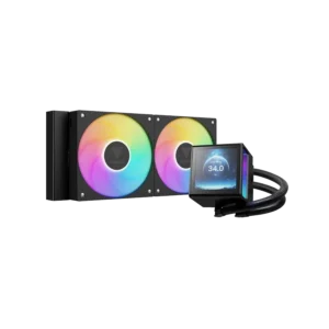enfriador liquido gamdias aura gl240 v2 3 pines argb lga 1851 intel y amd carcasa giratoria blanco (copy)