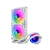 enfriador liquido gamemax ice chill 240 argb 4 pines 250w amplia compatibilidad intel lga amd cabezal giratorio blanco