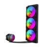 enfriador liquido gamemax iceburg 120 infinity rgb 4 pines 180 w lga 1700 amd am5 blanco (copy)