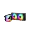 enfriador liquido gamdias aura gl240 v2 3 pines argb lga 1851 intel y amd carcasa giratoria blanco (copy)