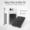 power bank argom ms10 magnetico 10000mah usb indicador led ultradelgado aluminio