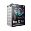 ventilador aerocool duo 12 pro kit 3 en 1 argb rpw hub h66f control remoto negro
