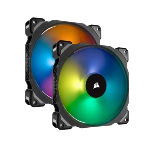 ventilador corsair elite ml140 kit 2 en 1 rgb rpm negro